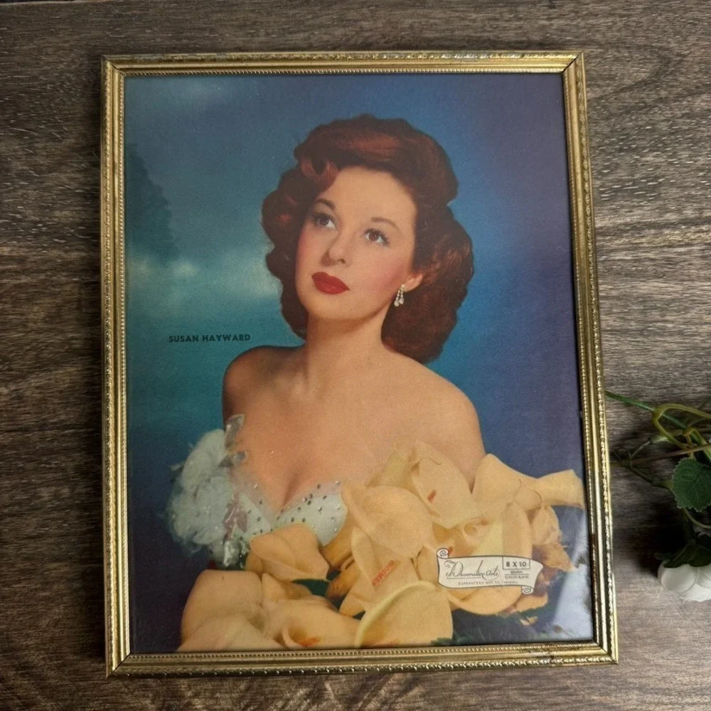 Old Hollywood Glamour Vintage Frame Susan Hayward Display Insert MCM Decor